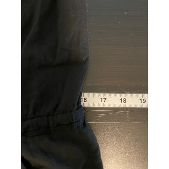 Hard Tail Forever Womens Romper Medium Black Strapless Wide Leg Drawstring Y2K - Picture 6 of 9